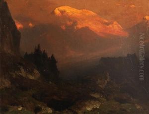 An Alpine Landscape by Stanislas Graf Von Kalckreuth