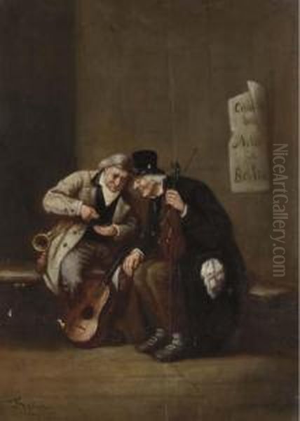 Musicians Counting Their Earnings - view 1