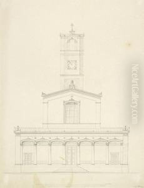 Fassaden-entwurfe Zu Einer Griechischen Kirche - view 1