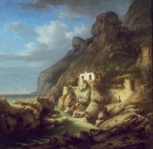 An Der Kuste Von Amalfi. Um 1830 by Leo Von Klenze