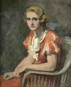 Bildnis Einer Blonden Frau by Leo Von Konig