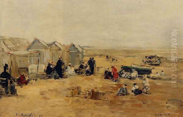 Deauville, Beach Scene - view 1