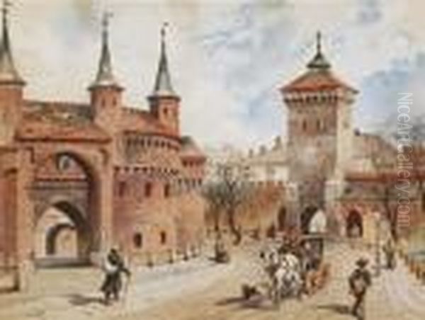 Barbakan I Brama Florianska W Krakowie - view 1