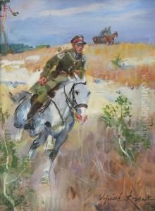 Ulan Na Koniu by Wojciech Von Kossak