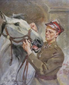 Ulan Z Koniem by Wojciech Von Kossak