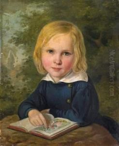 Portrait Of A Boy With His Storybook