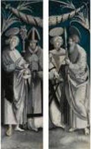 Two Exterior Wings Of A Triptych