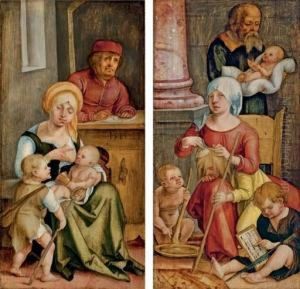 Mary Clopas And Her Family; And Mary Salome And Her Family by Hans Suss von Kulmbach