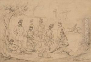 Kadetten Bei Der Rast by Marquard, Freiherr Von Leopreching