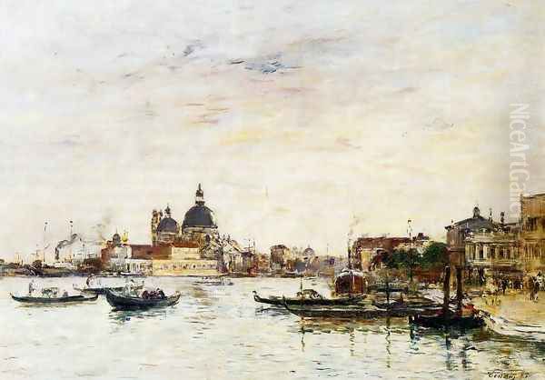 Venice, the Mole at the Entrance of the Grand Canal and the Salute - view 1