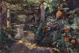 Garden Landscape In The South by Leo Von Littrow