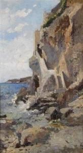 On The Rockycoast by Leo Von Littrow