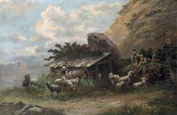 Young Shepherds In A Mountain Landscape - view 1