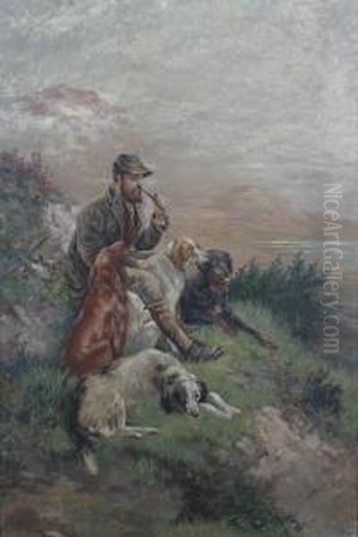 Hunter With Dogs - view 1
