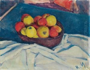 Schale Mit Apfeln by Marie Von Malachowski-Nauen