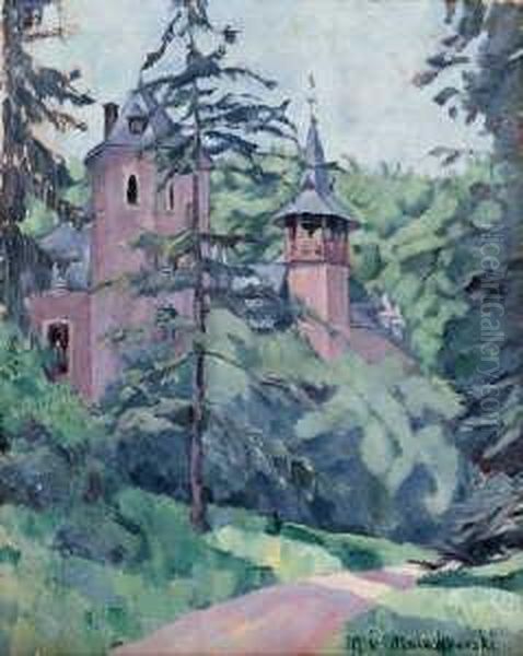 Schlospark Dilborn (renteigebaude Mit Weg Und Tanne) - view 1