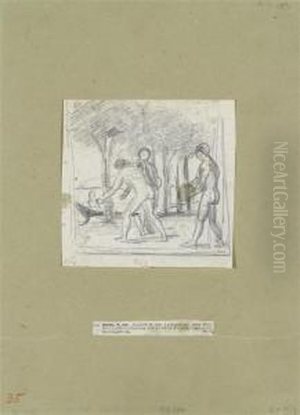 Young Men In A Landscape With A Barge. - view 1