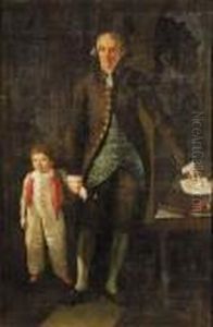 Ritratto Del Marchese Cambiaso Con Bambino by Anton von Maron