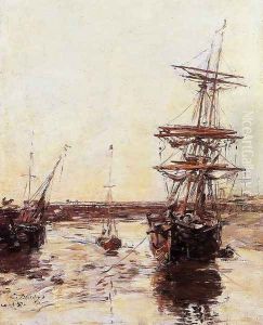 Trouville: the Outer Harbor by Eugene Boudin