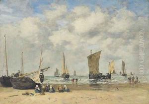 Berck La plage by Eugene Boudin