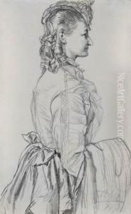 Bildnis Einer Frau by Adolph von Menzel