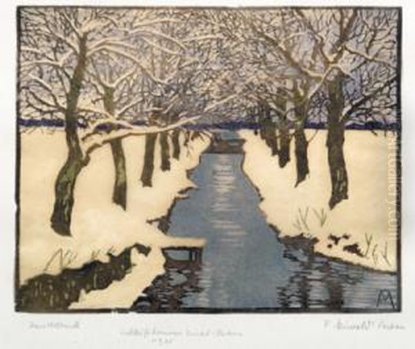 "schleisheimer Kanal-dachau 1905" - view 1