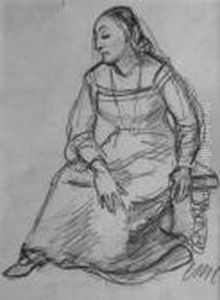 Sitzende Frau by Constantin Von Mitschke Collande