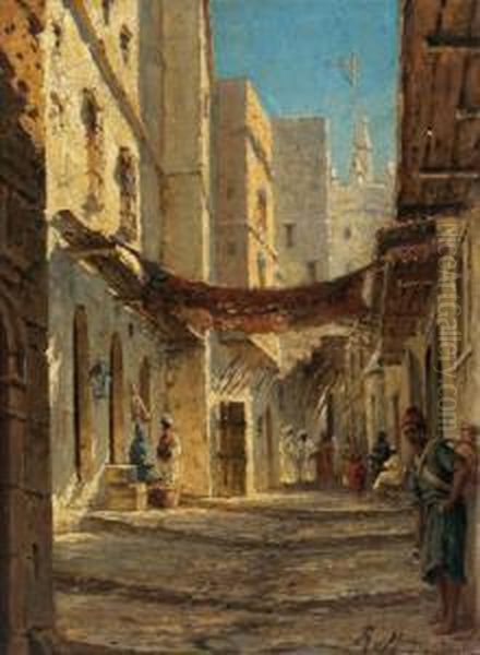 Algier, Rue De La Kaitba, 1886 Gemalt - view 1