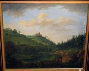 Landscape With Church And Farmers