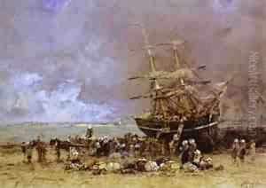 Return Of The Terre Neuvier 1875 by Eugene Boudin