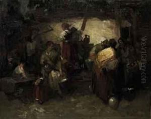 In The Barn by Mihaly Munkacsy