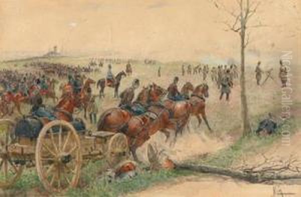 Archduke Albrecht At The Battle Of Navarre1866 - view 1