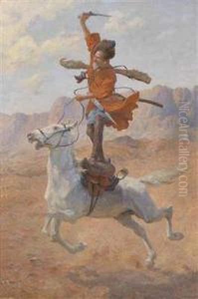 Cossack Riding In The High Mountains - view 1