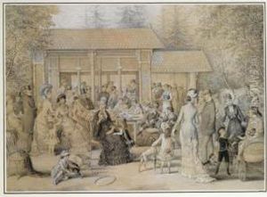 A View Of Baden Baden by Emilie Von Palmenberg