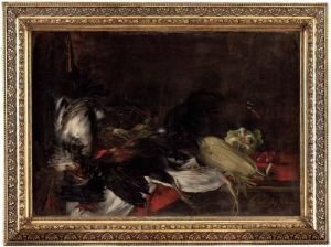 "kuchenstillleben Mit Gemuse Und Federvieh" by Vilma Elisabeth Lwow Von Parlaghy Brochfeld