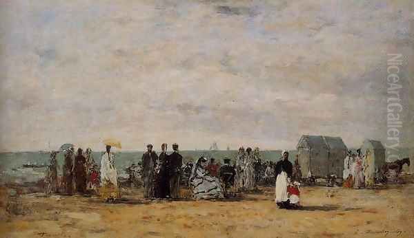 The Beach at Trouville 1869 - view 1