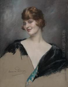 Ritratto Di Ragazza by Clemens von Pausinger