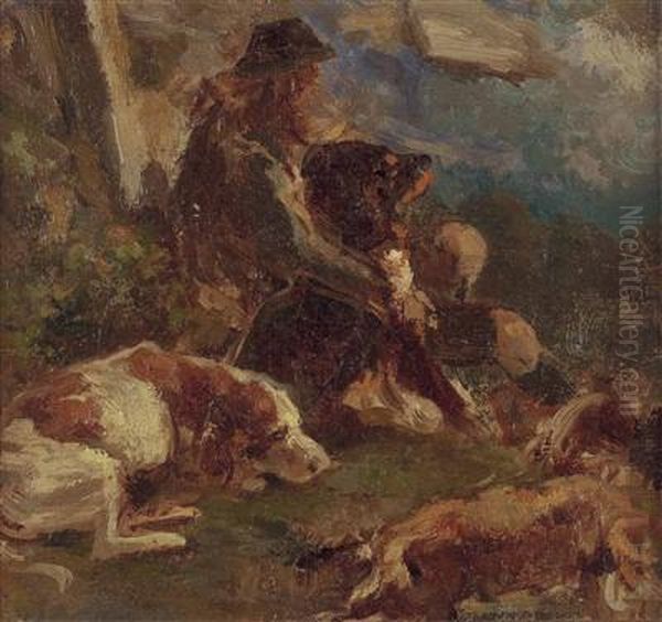Jager Mit Jagdhunden - view 1