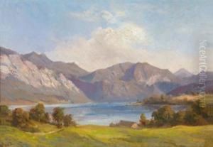 Beinusdorf Am Attersee by Franz Xavier Von Pausinger