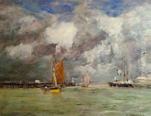 Trouville the Jettys at Low Tide2 1883-1887