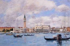 Venice the Cam[panile the Ducal Palace and the Piazetta 1895 by Eugene Boudin