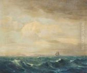Windjammer Auf Groserfahrt Bei Sturmischem Wetter by Hans Ritter Von Petersen