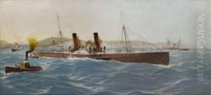 Le "port De Douvres" Gagnant La Haute Mer, Circa 1900 by Hans Ritter Von Petersen