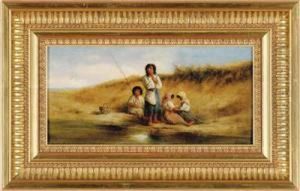 "zigeunerkinderam Fluss" by Ferdinand Von Pettenkofen
