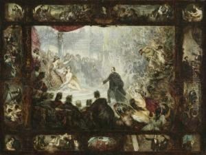 "zur Erinnerung An Wilhelm Von Kaulbach" Um 1875 by Carl Theodor Von Piloty
