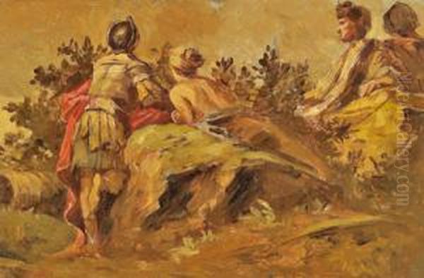 Figure Study In The Salvatore Rosas Style - view 1