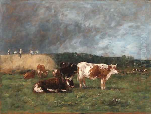 Les Meules, vaches au pturage (Haystacks, Cows in the Pasture) - view 1