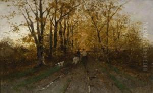 Herbstlicher Ausritt. by Richard Von Poschinger