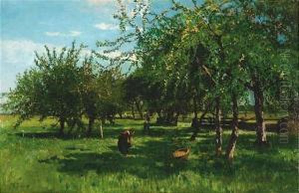 Summery Meadow With Fruit Trees. - view 1