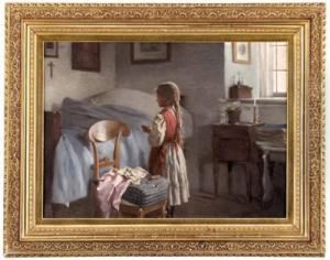 Betendes Madchen In Der Schlafstube